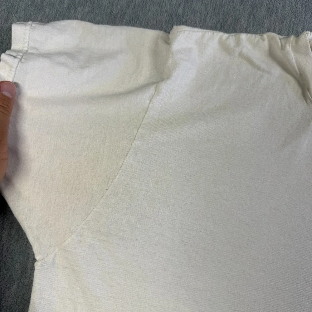 Fruit of the Loom Shirt Men XL White Solid Cotton VTG Crewneck Undershirt 90s